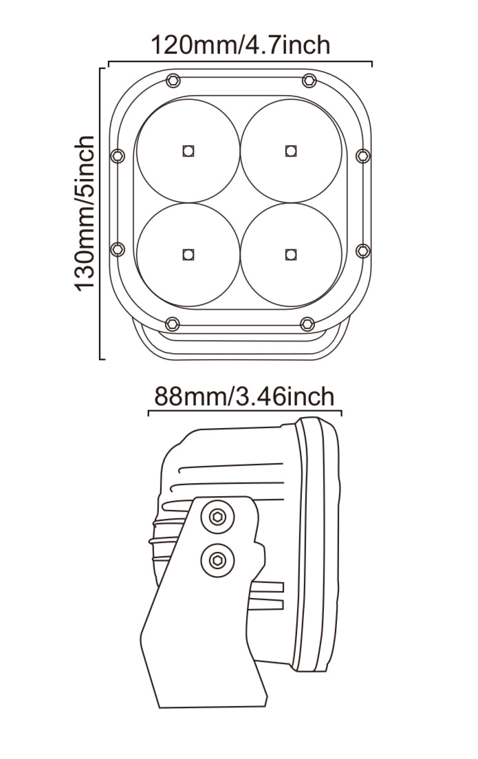 5 Inch Spot lights with Cover